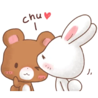 😚 emoji Rabbit & Bear's love Prt. 1 (FULL) [日本] @WSZB_Stickers Telegram sticker 20 of 41