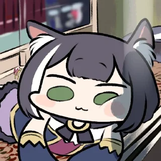 😐 emoji kyaru cat 2 Telegram sticker 11 of 52
