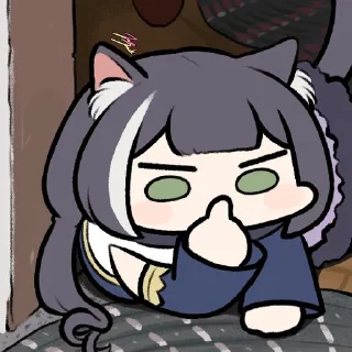 🖕 emoji kyaru cat 2 Telegram sticker 21 of 52