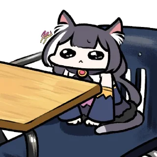 ☹️ emoji kyaru cat 2 Telegram sticker 4 of 52