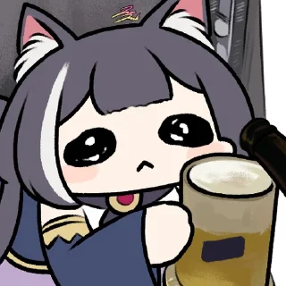 🍺 emoji kyaru cat 2 Telegram sticker 16 of 52