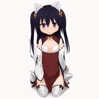 💙 emoji 𝐴𝑛𝑖𝑚𝑒 𝐺𝑢𝑟𝑙 𝐼𝐼  @myanmarstickerpacks Telegram sticker 1 of 45