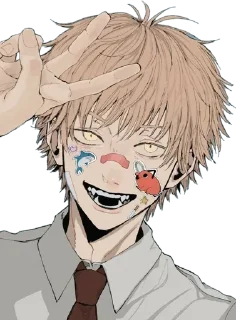 Sticker from Denji Chainsaw man @Anak_kucing_stiker