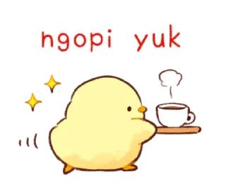 ☕ emoji Soft and cute chick(id) @deazzle Telegram sticker 6 of 40