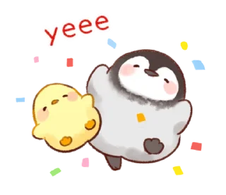 🥳 emoji Soft and cute chick(id) @deazzle Telegram sticker 16 of 40