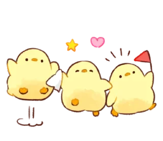 🥳 emoji Soft and cute chick(id) @deazzle Telegram sticker 24 of 40