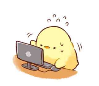 👩‍💻 emoji Soft and cute chick(id) @deazzle Telegram sticker 5 of 40