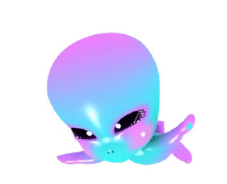 ✊ emoji Cute Alien Alilalalulu @deazzle Telegram sticker 7 of 8