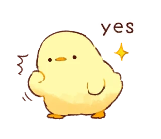 👍 emoji Soft and cute chick(id) @deazzle Telegram sticker 2 of 40