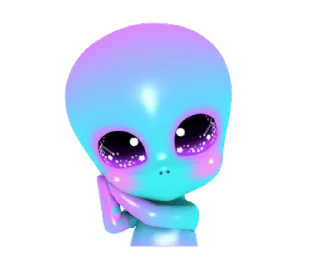 🥺 emoji Cute Alien Alilalalulu @deazzle Telegram sticker 3 of 8