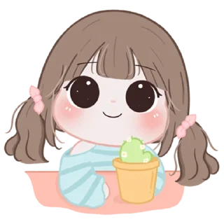 🙂 emoji Chubby Girl ＜3! @deazzle Telegram sticker 16 of 40