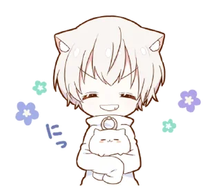 🌺 emoji MININEKO boy sticker @deazzle Telegram sticker 8 of 40