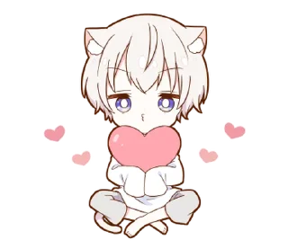 💖 emoji MININEKO boy sticker @deazzle Telegram sticker 9 of 40
