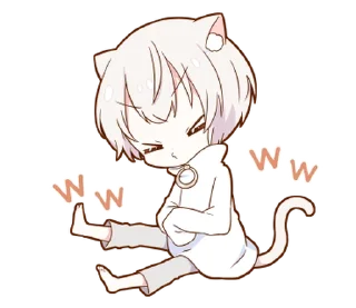 😖 emoji MININEKO boy sticker @deazzle Telegram sticker 15 of 40