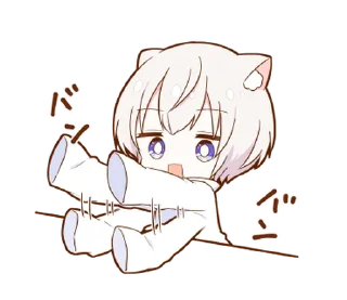 😮 emoji MININEKO boy sticker @deazzle Telegram sticker 19 of 40