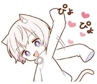 🥰 emoji MININEKO boy sticker @deazzle Telegram sticker 10 of 40