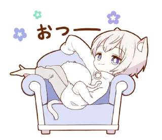 🌸 emoji MININEKO boy sticker @deazzle Telegram sticker 7 of 40