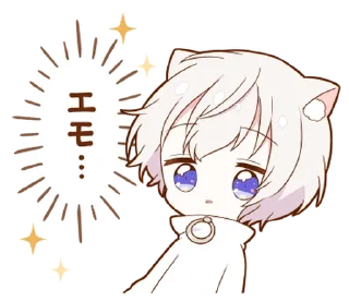 😯 emoji MININEKO boy sticker @deazzle Telegram sticker 12 of 40