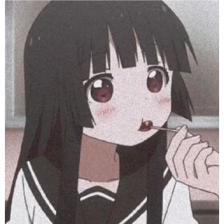 😯 emoji Anime girl Telegram sticker 16 of 58