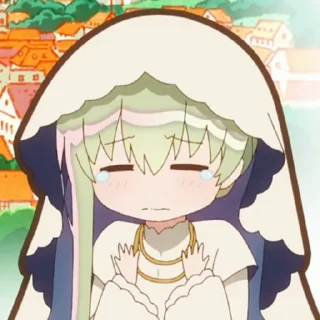 😭 emoji @HD_Stickers 白聖女と黒牧師 P2 Telegram sticker 8 of 50
