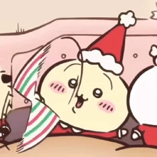 😊 emoji chiikawa christmas @stickieri Telegram sticker 22 of 89