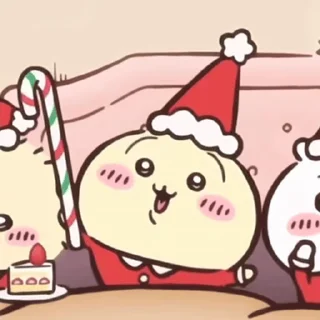 😊 emoji chiikawa christmas @stickieri Telegram sticker 12 of 89