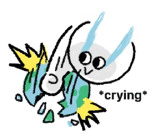 😭 emoji @gmoue, MLeYot!!!! ໒꒰ ๑˘♡˘๑ ꒱১ Telegram sticker 22 of 24