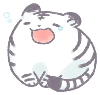 😭 emoji White Tiger @eemojicombos Telegram sticker 17 of 32