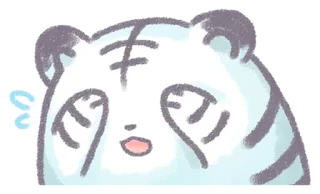 🫣 emoji White Tiger @eemojicombos Telegram sticker 7 of 32