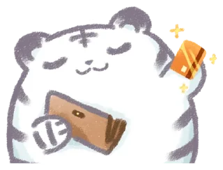 🤑 emoji White Tiger @eemojicombos Telegram sticker 15 of 32