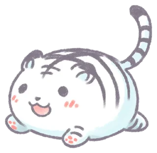 😄 emoji White Tiger @eemojicombos Telegram sticker 22 of 32