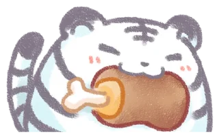 🍗 emoji White Tiger @eemojicombos Telegram sticker 21 of 32