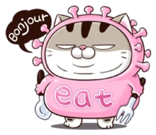 Sticker from fat cat Ami 10(EN) @RekcitsEnilbot