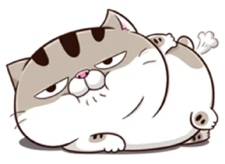 Sticker from fat cat Ami 10(EN) @RekcitsEnilbot