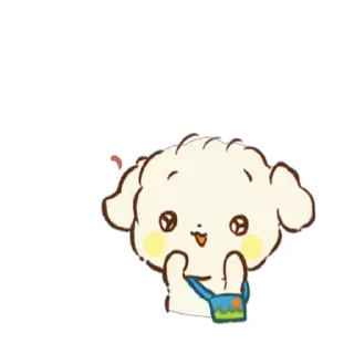 Sticker from fluffy dog kumo @stickieri
