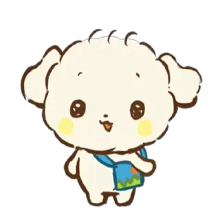 Sticker from fluffy dog kumo @stickieri