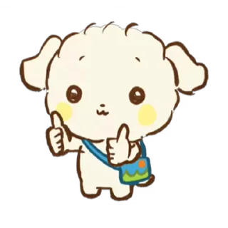 Sticker from fluffy dog kumo @stickieri