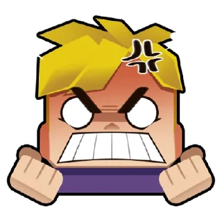 😀 emoji Benson Blockman Go Telegram sticker 15 of 17