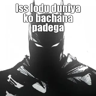 😒 emoji BATMAN 🦇|❤️‍🔥's Telegram sticker 23 of 41