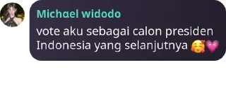 Sticker from michael calon presiden Indonesia