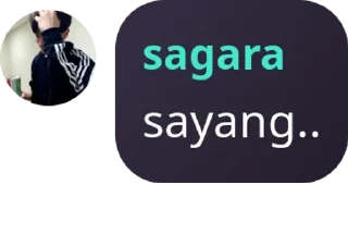 Sticker from typing sagara