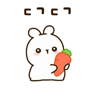 ⭐ emoji 깡총티콘 3 @moe_sticker_bot Telegram sticker 18 of 25