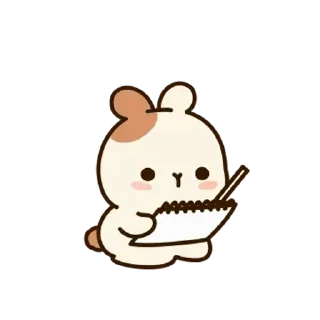 ⭐ emoji 깡총티콘 3 @moe_sticker_bot Telegram sticker 11 of 25