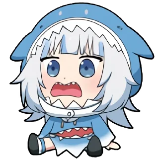 ☹️ emoji Gawr Gura Telegram sticker 7 of 120
