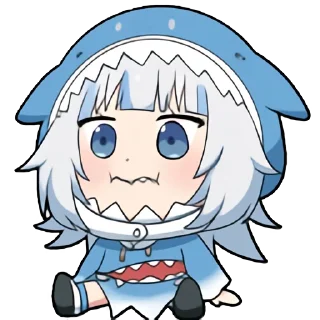 ☹️ emoji Gawr Gura Telegram sticker 8 of 120