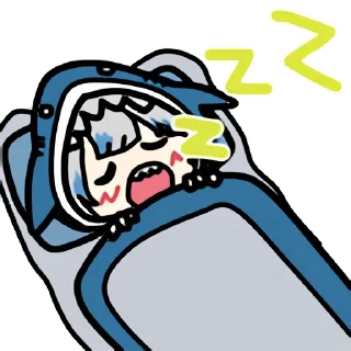 😴 emoji Gawr Gura Telegram sticker 21 of 120