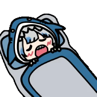 😴 emoji Gawr Gura Telegram sticker 17 of 120