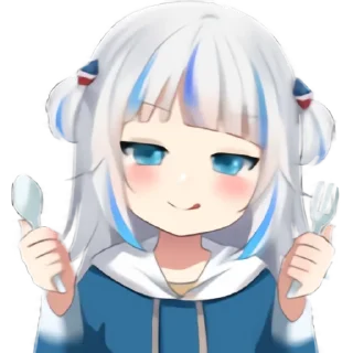 🍽 emoji Gawr Gura Telegram sticker 22 of 120