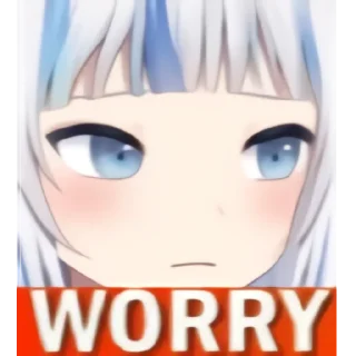 🙁 emoji Gawr Gura Telegram sticker 19 of 120