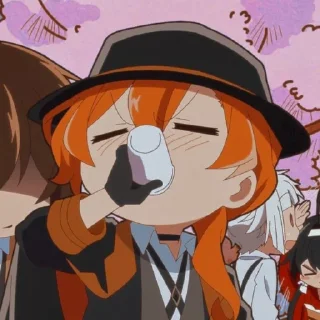 🔥 emoji Chuuya nakahara @grupanimestiker Telegram sticker 4 of 32